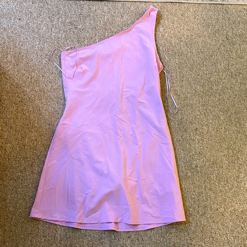 Abercrombie & Fitch One-Shoulder Lilac Mini Dress - Picture 1 of 7